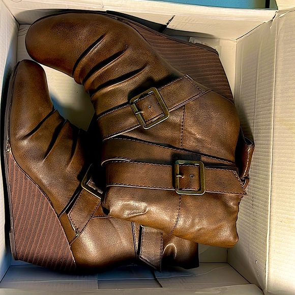 Rampage katana dark brown wedge boots - Picture 3 of 6